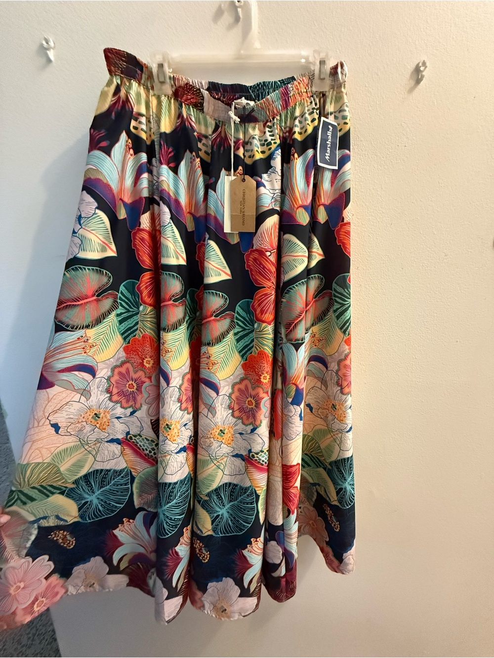 Christian Siriano Multicolor Floral A-Line Maxi Skirt